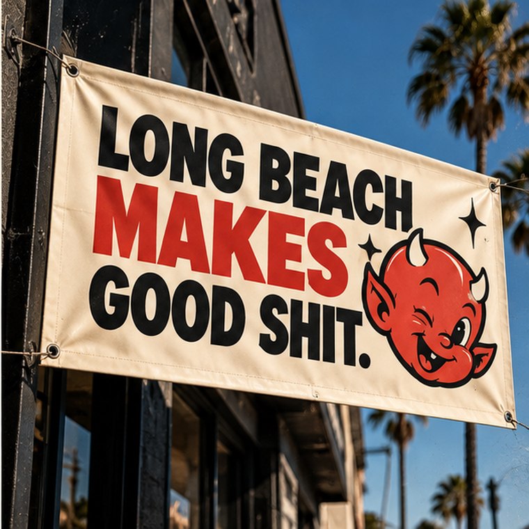 Long Beach custom banner concept, concept mockup