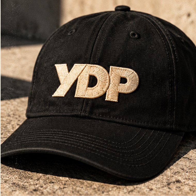 YDP embroidered cap concept, concept mockup